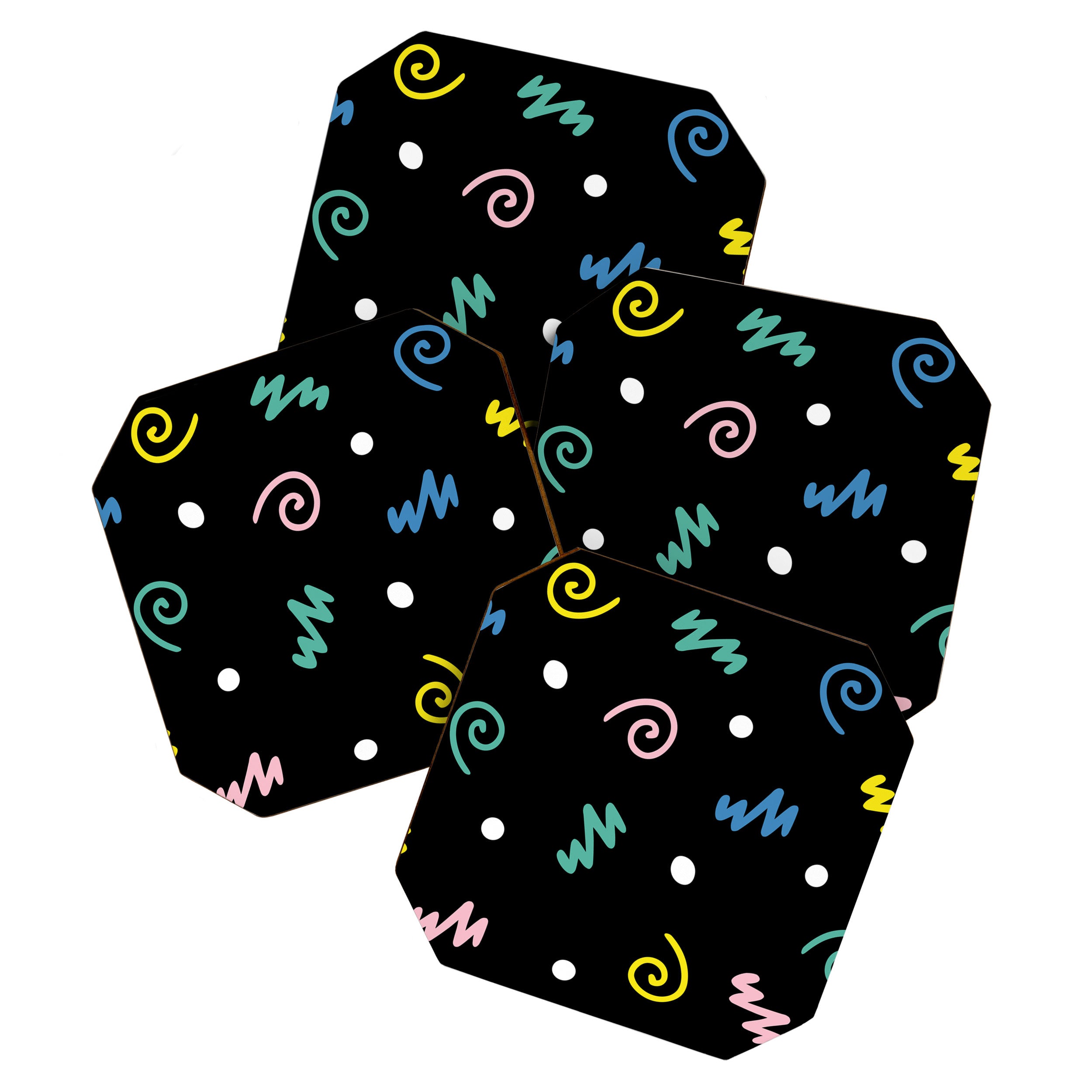 Memphis pattern 55 - 80s / 90s Retro Coaster Gallery Image 1