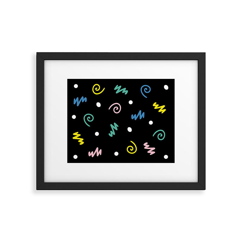 Memphis pattern 55 - 80s / 90s Retro Framed Art Print Gallery Image 5