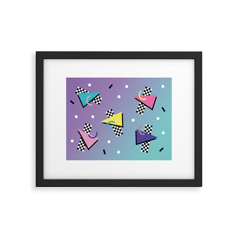 Memphis pattern 59 - 80s / 90s Retro Framed Art Print Gallery Image 5