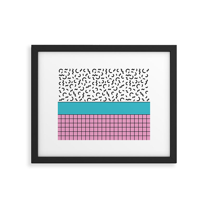 Memphis pattern 60 - 80s / 90s Retro Framed Art Print Gallery Image 5