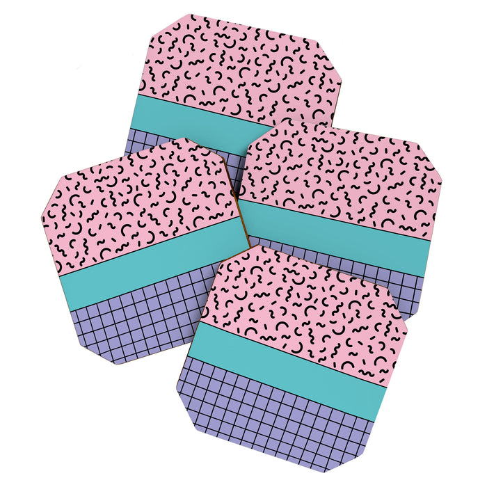 Memphis pattern 61 - 80s / 90s Retro Coaster Gallery Image 1
