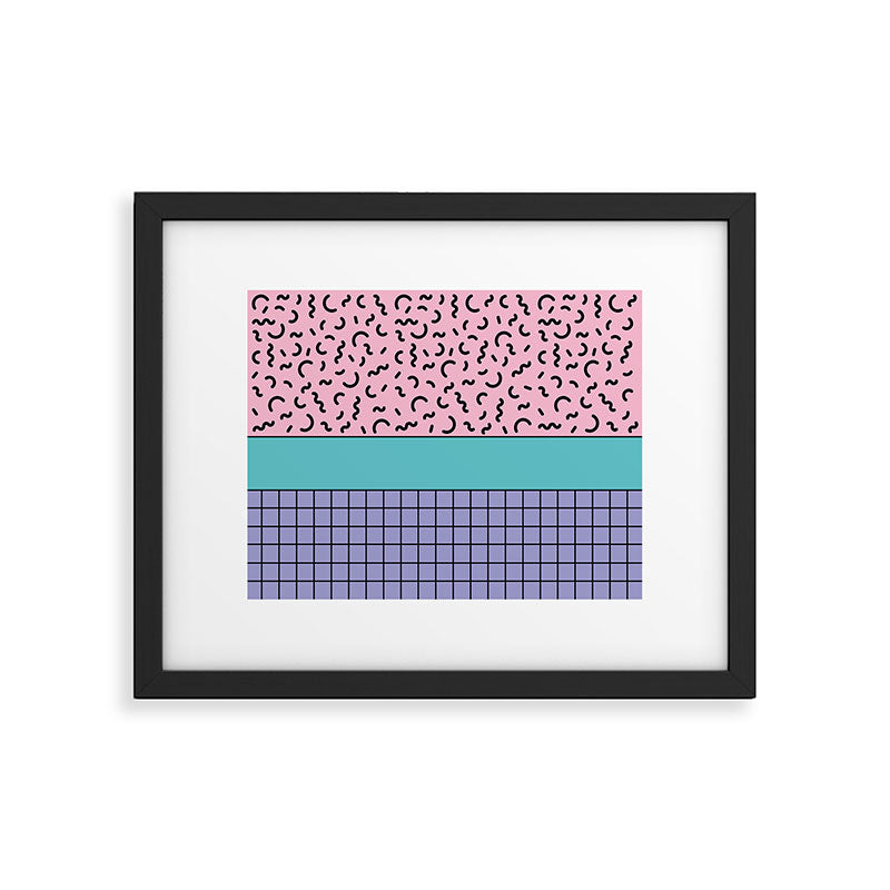 Memphis pattern 61 - 80s / 90s Retro Framed Art Print Gallery Image 5
