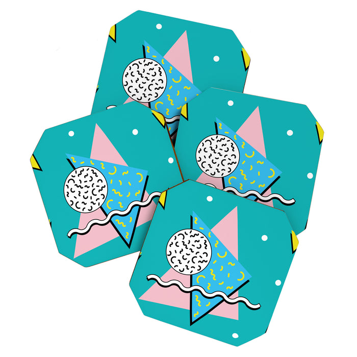 Memphis pattern 65 - 80s / 90s Retro Coaster Gallery Image 1
