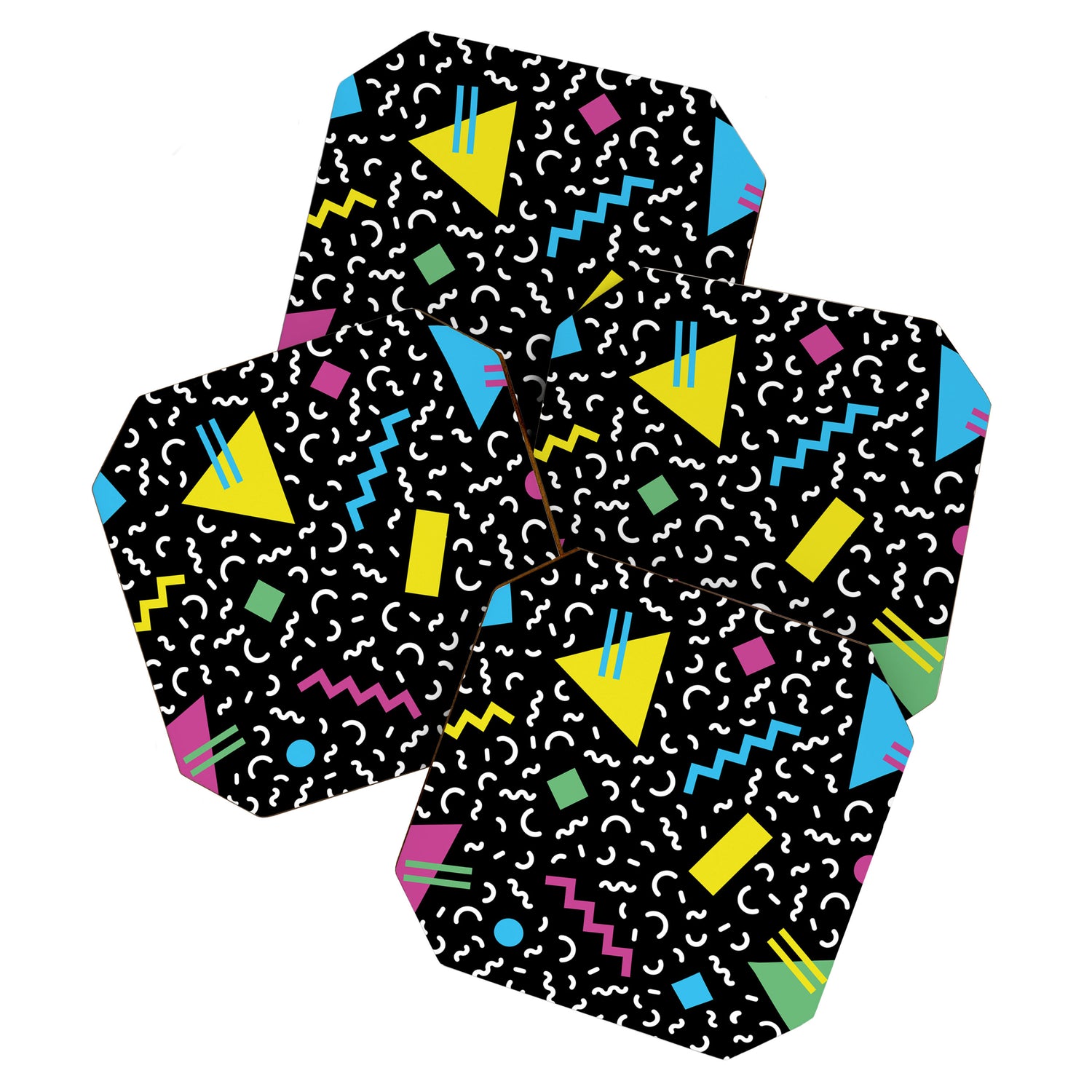 Memphis pattern 66 - 80s / 90s Retro Coaster Gallery Image 1