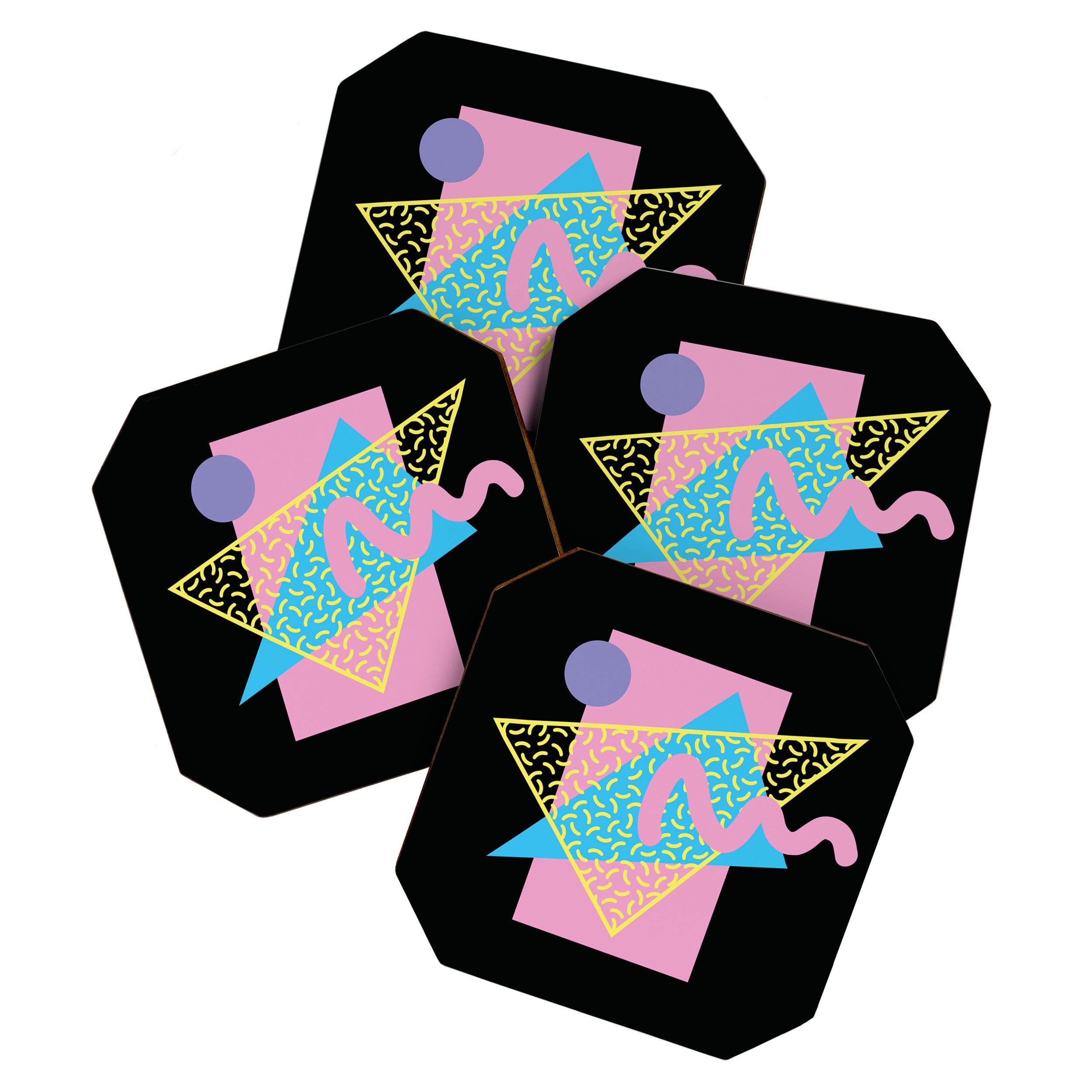Memphis pattern 71 - 80s / 90s Retro Coaster Gallery Image 1