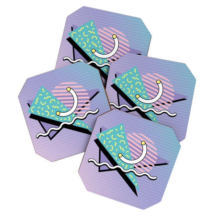 Memphis pattern 76 - 80s / 90s Retro Coaster Gallery Image 1