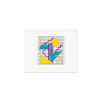 Memphis Pattern - 80s Retro White Art Print Gallery Image 1