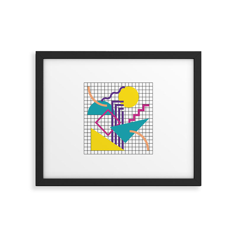 Memphis Pattern - 80s Retro White Framed Art Print Gallery Image 5
