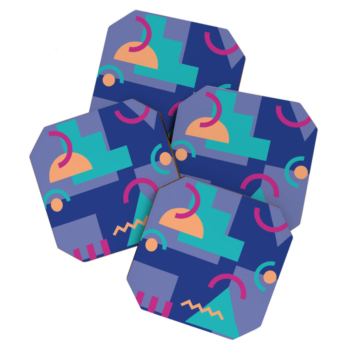 Memphis pattern 81 - 80s / 90s Retro Coaster Gallery Image 1