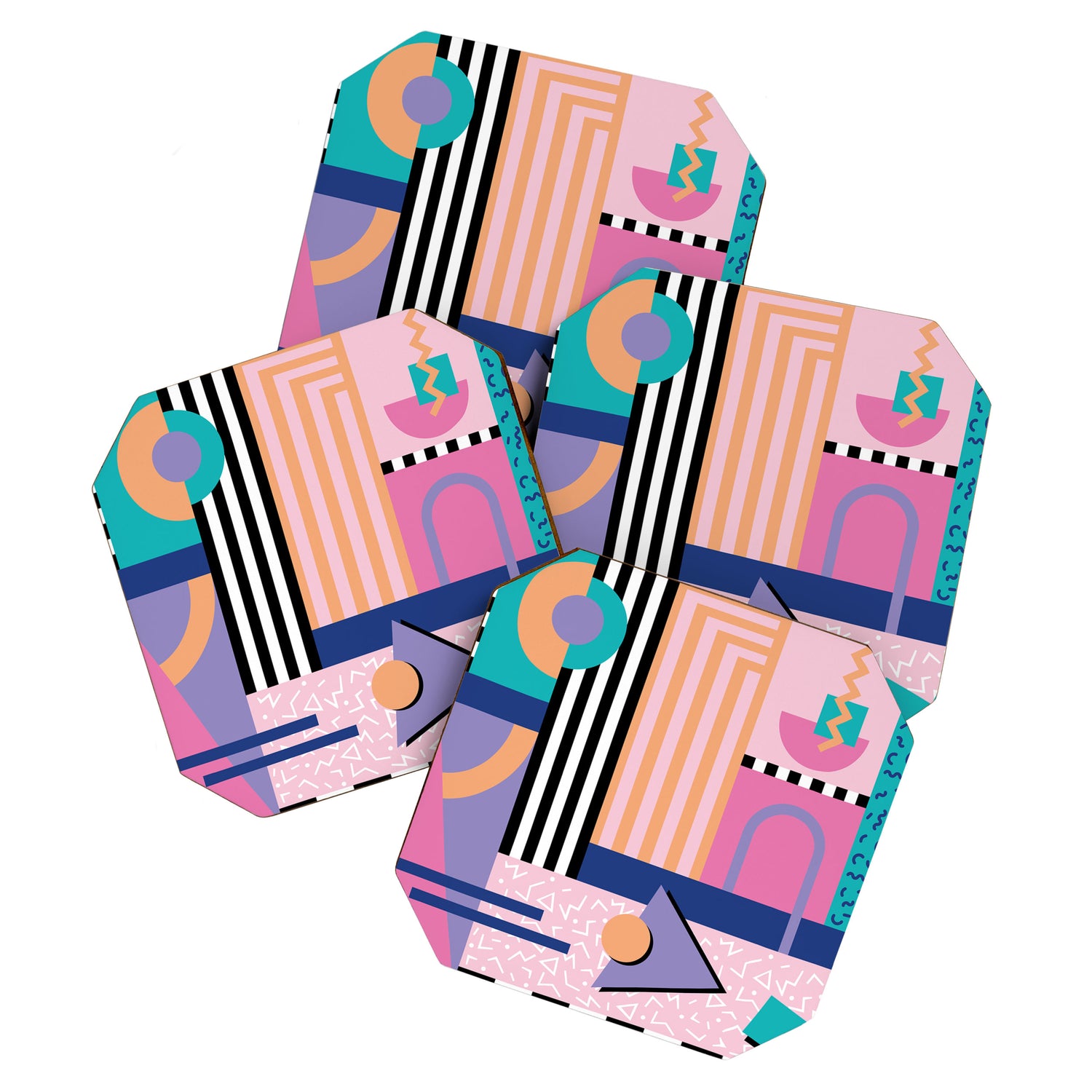 Memphis pattern 84 - 80s / 90s Retro Coaster Gallery Image 1