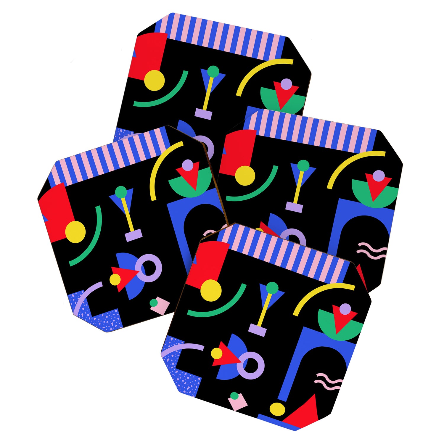 Memphis pattern 89 - 80s / 90s Retro Coaster Gallery Image 1
