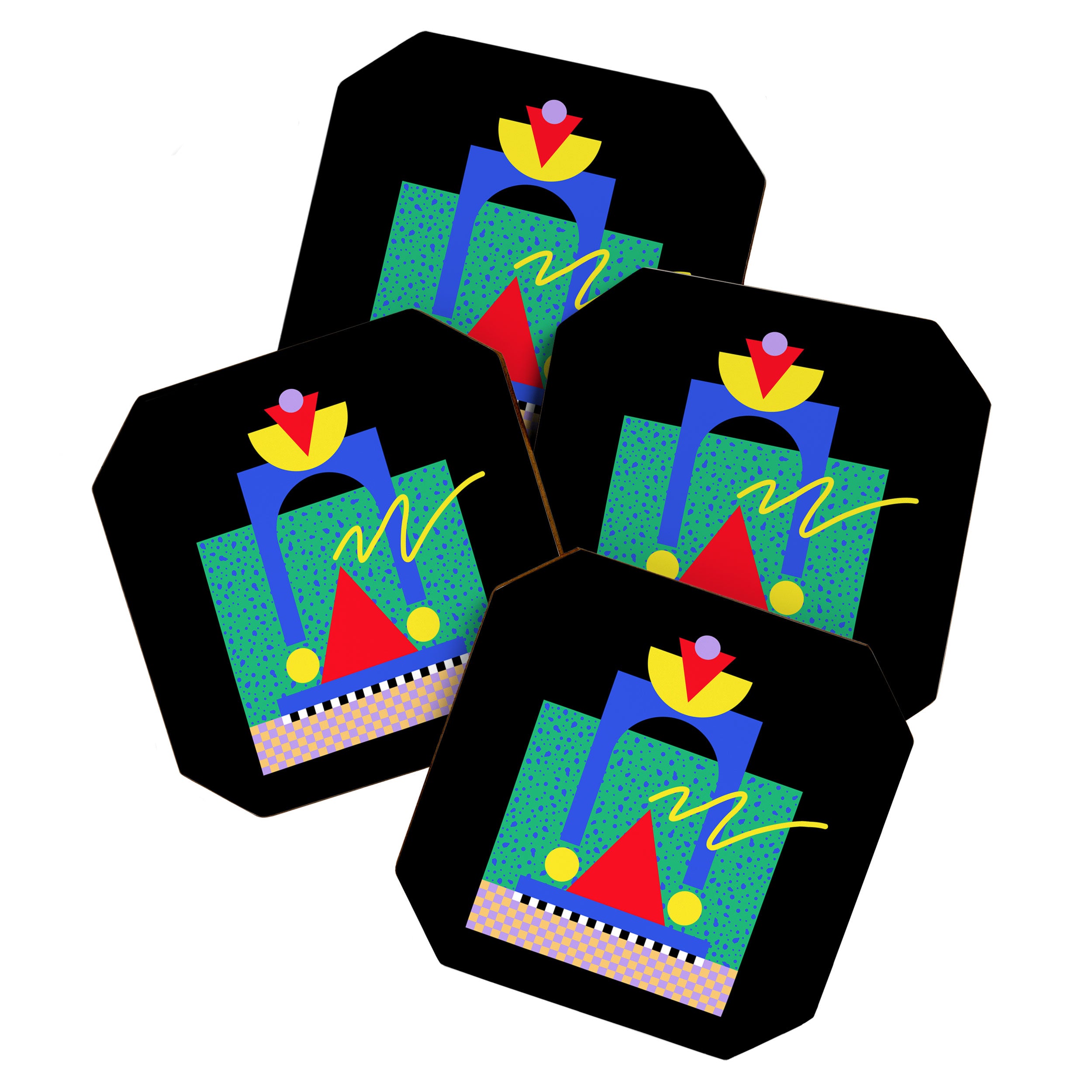 Memphis pattern 90 - 80s / 90s Retro Coaster Gallery Image 1