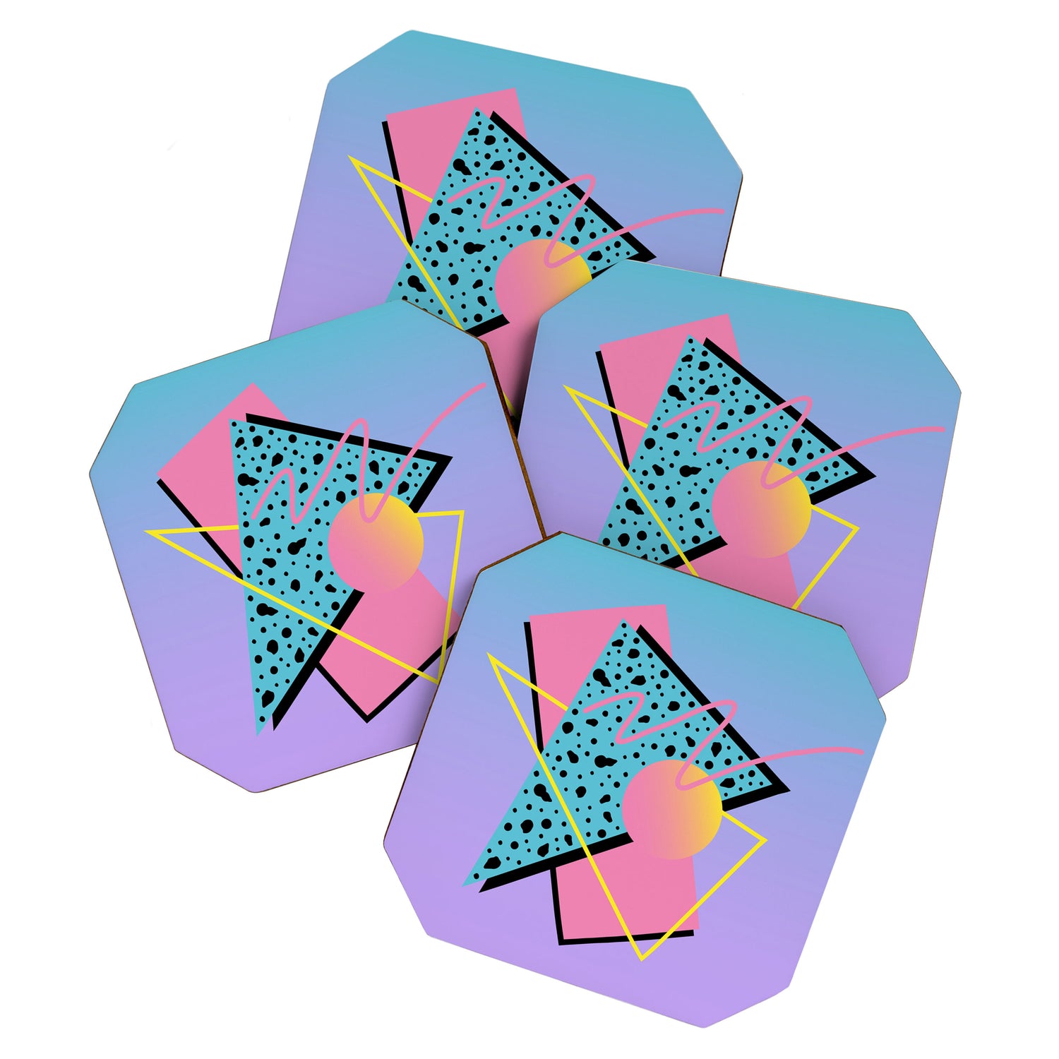 Memphis pattern 93 - 80s / 90s Retro Coaster Gallery Image 1
