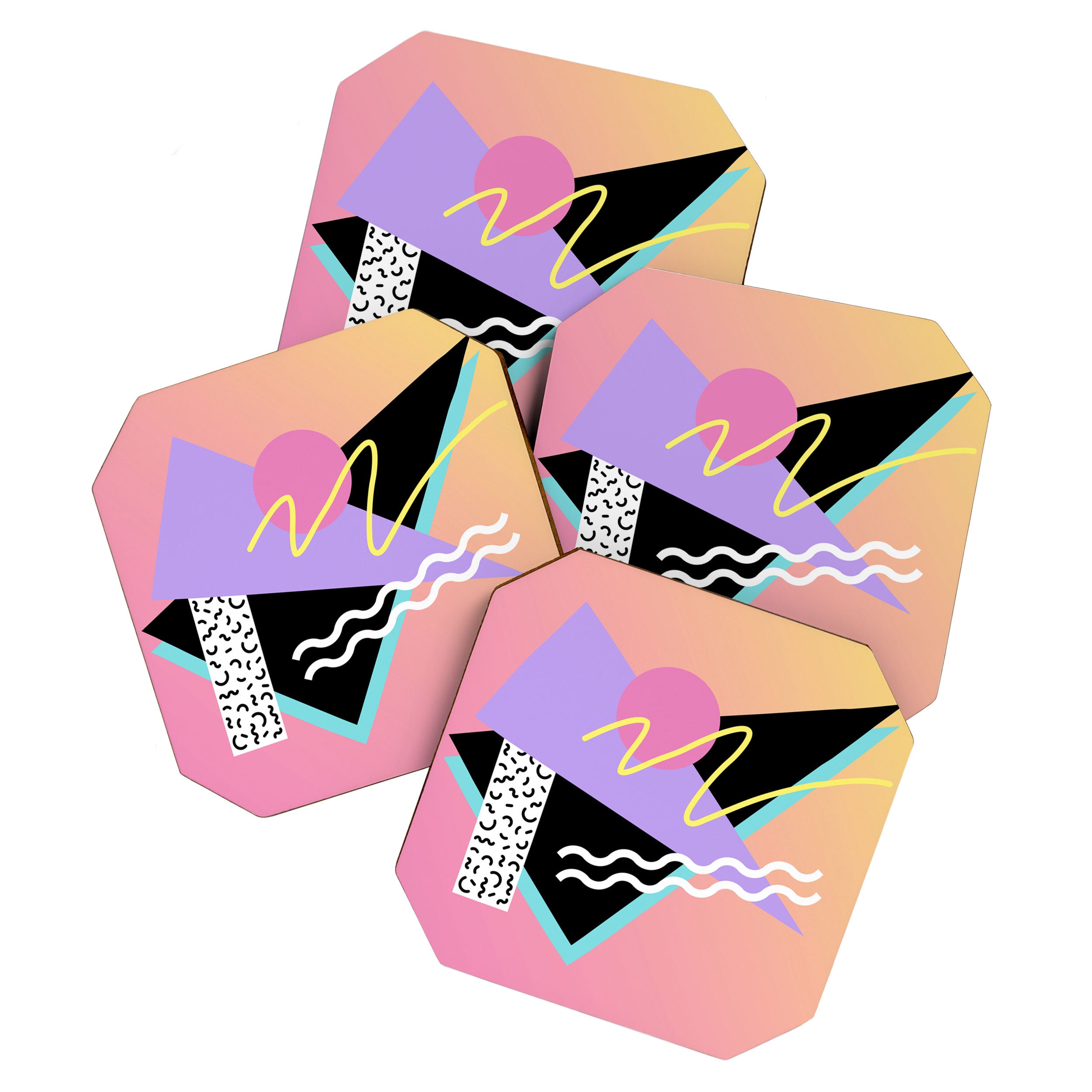 Memphis pattern 95 - 80s / 90s Retro Coaster Gallery Image 1