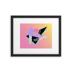 Memphis pattern 95 - 80s / 90s Retro Framed Art Print Gallery Image 5