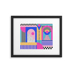 Memphis pattern 96 - 80s / 90s Retro Framed Art Print Gallery Image 5