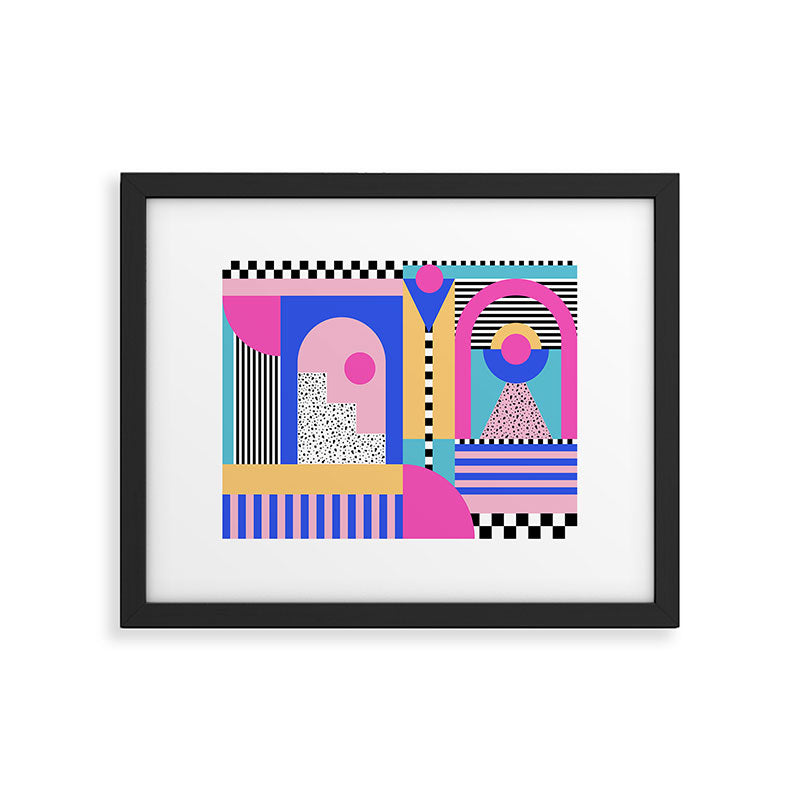 Memphis pattern 96 - 80s / 90s Retro Framed Art Print Gallery Image 5