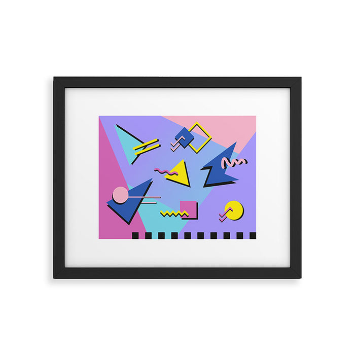 Memphis pattern 99 - 80s / 90s Retro Framed Art Print Gallery Image 1