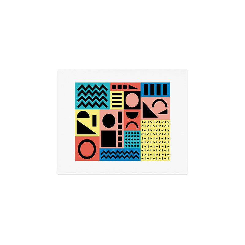 Neo Memphis Pattern 1 - Abstract Geometric / 80s-90s Retro Art Print Gallery Image 1