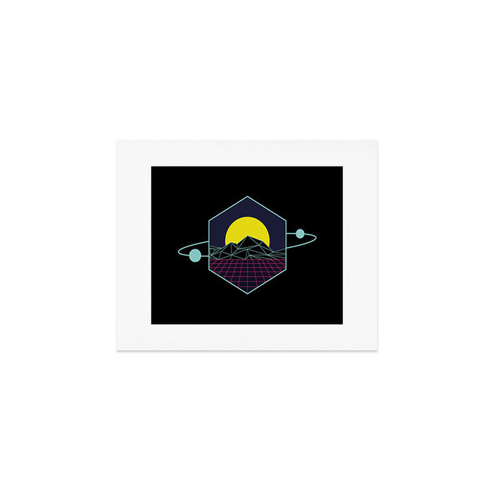 Outrun to the Sun / Spacewave / 80s Retro Art Print Gallery Image 1