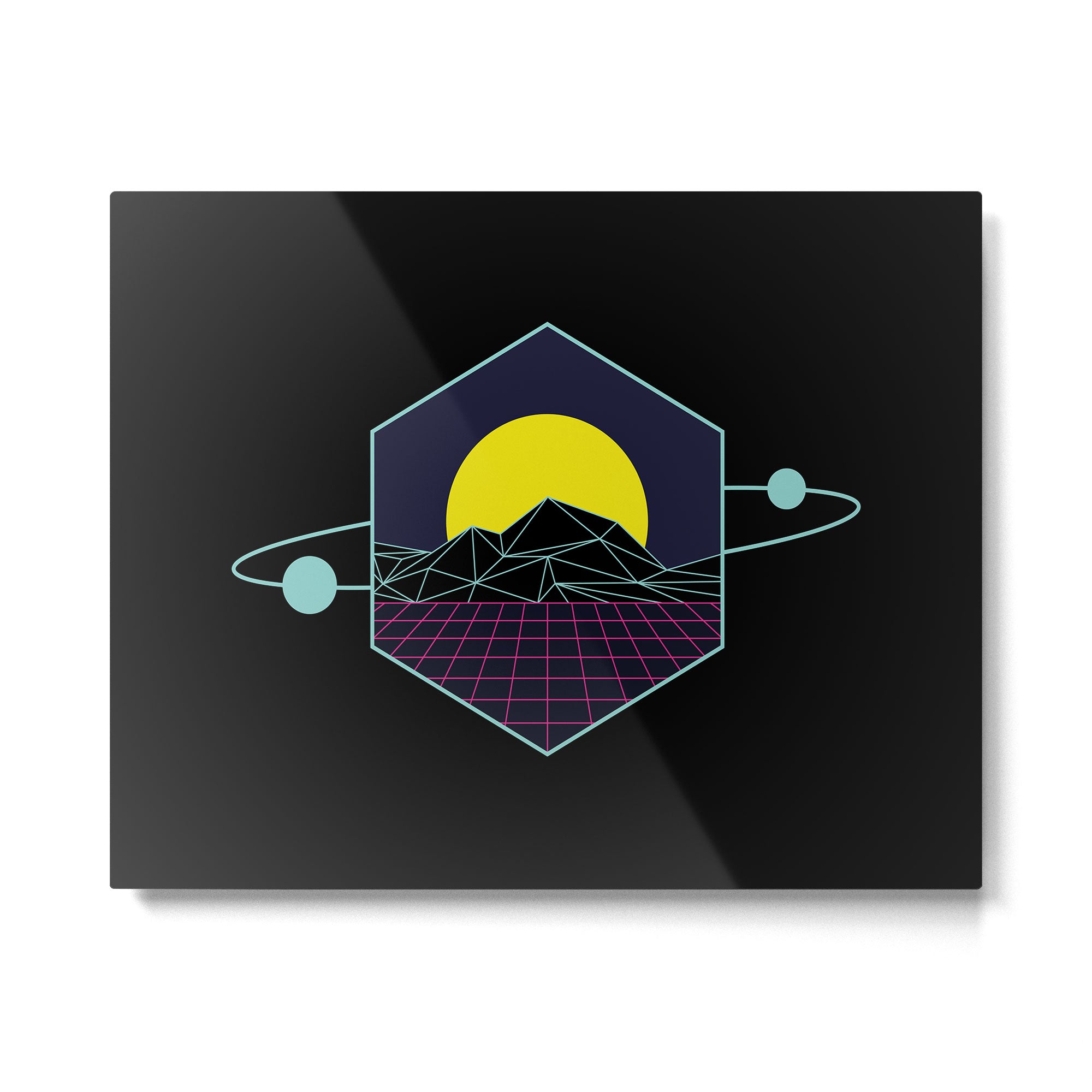 Outrun to the Sun / Spacewave / 80s Retro Metal Print Gallery Image 4