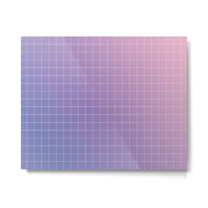 purple / pink - grid Metal Print Gallery Image 1