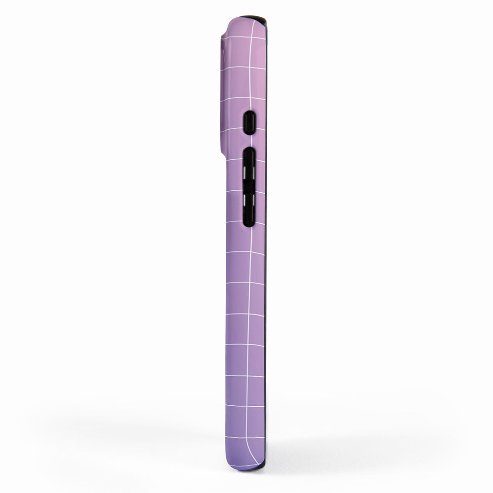 purple / pink - grid iPhone Case Gallery Image 2