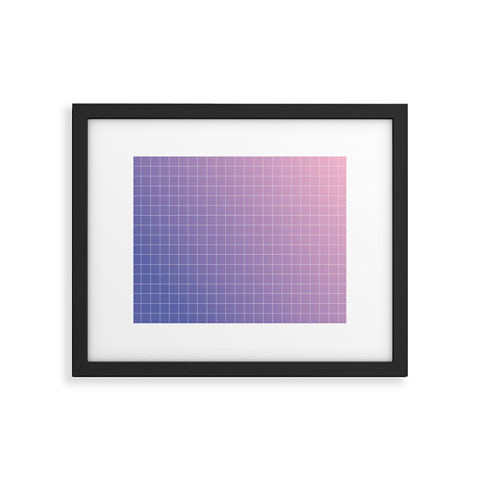 purple / pink - grid Framed Art Print Gallery Image 1
