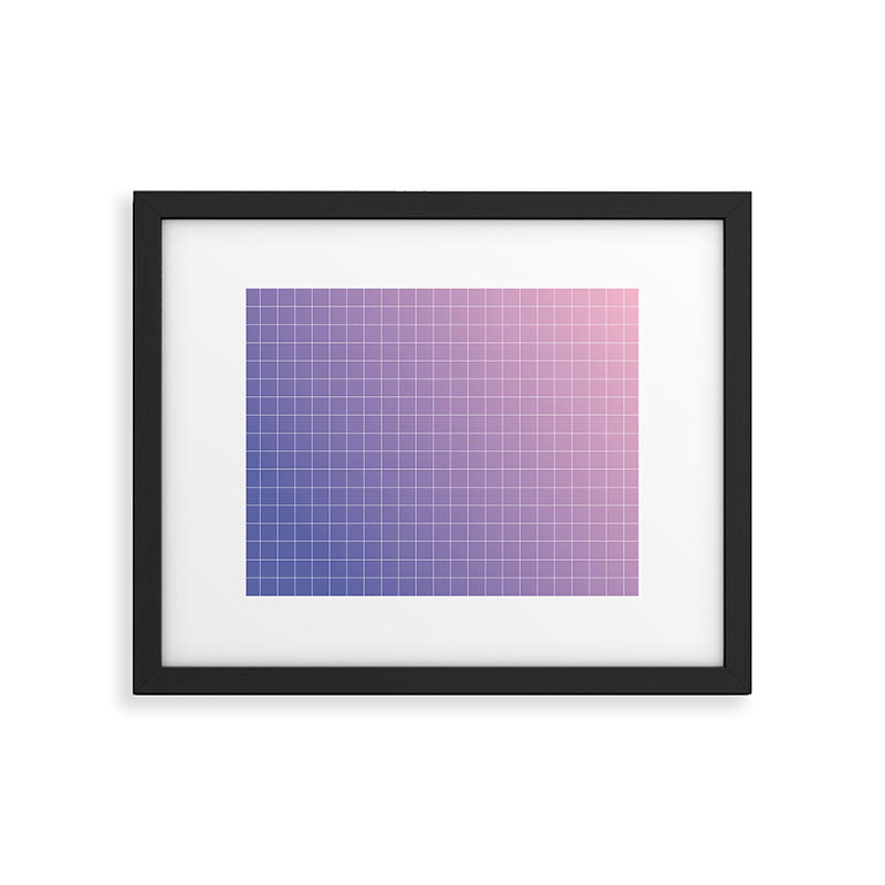 purple / pink - grid Framed Art Print Gallery Image 5