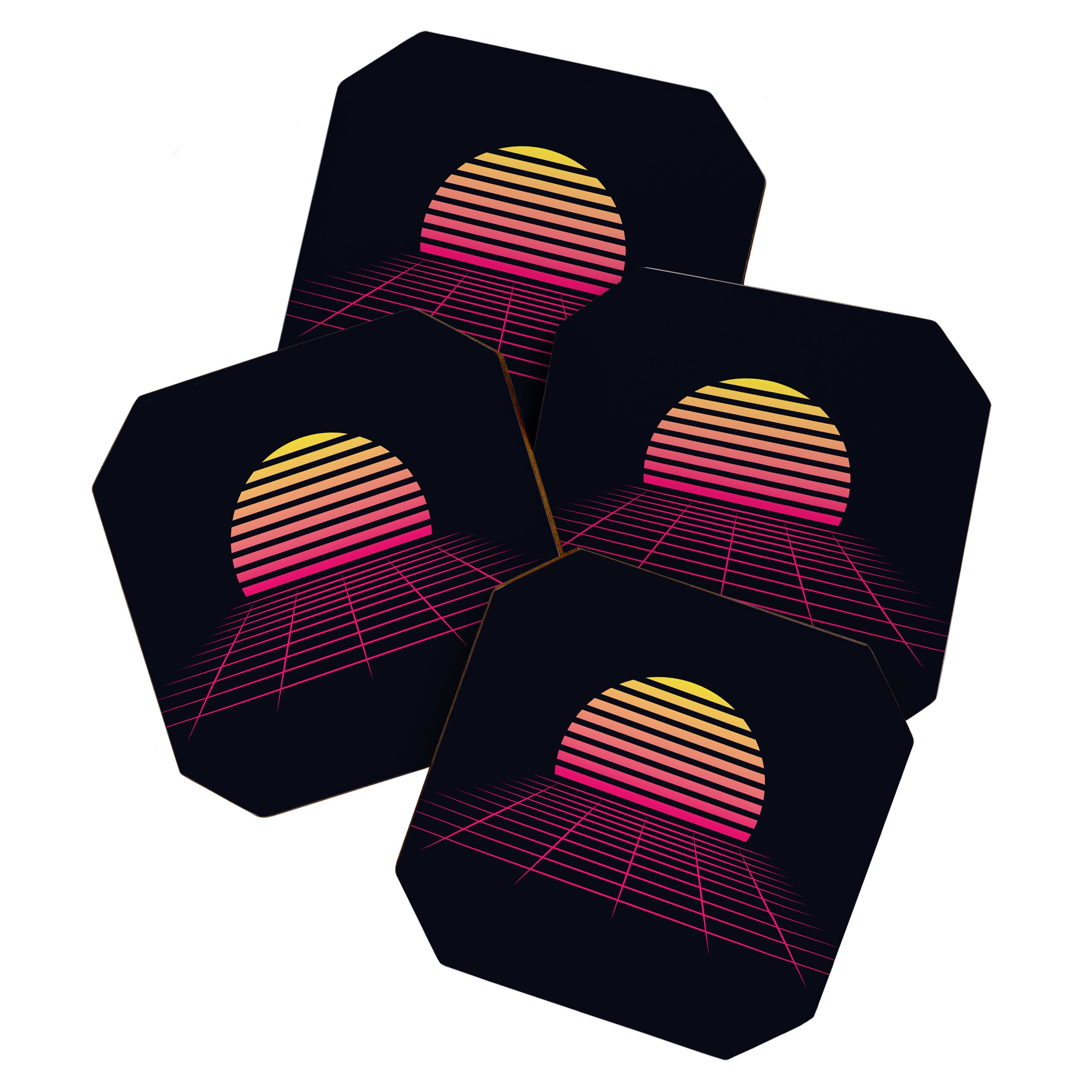 Retrowave sunset 2 / 80s - 90s Retro Coaster Gallery Image 1