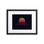 Retrowave sunset 2 / 80s - 90s Retro Framed Art Print Gallery Image 5