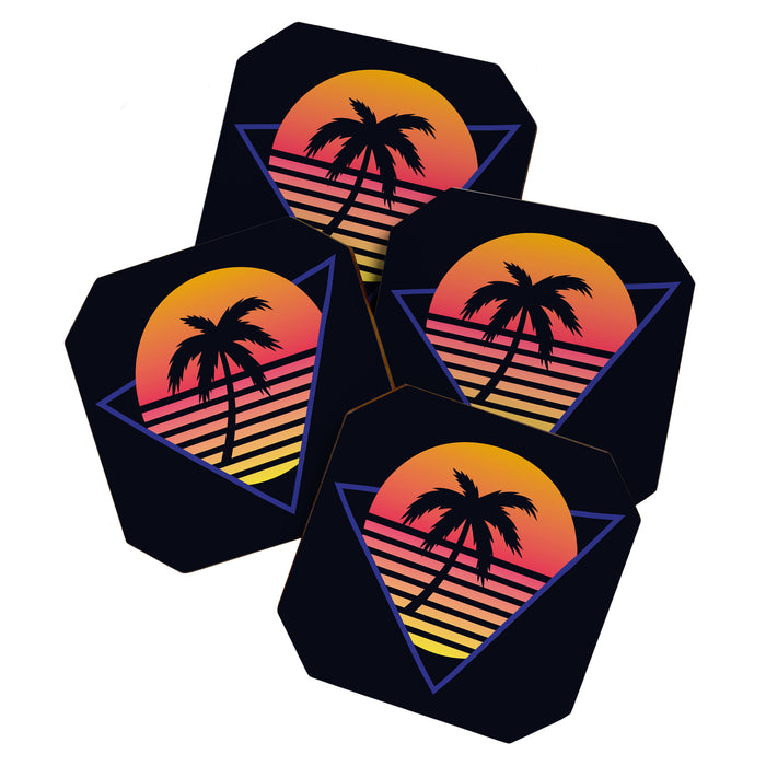 Retrowave sunset 3 / 80s - 90s Retro Coaster Gallery Image 1
