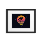 Retrowave sunset 3 / 80s - 90s Retro Framed Art Print Gallery Image 5