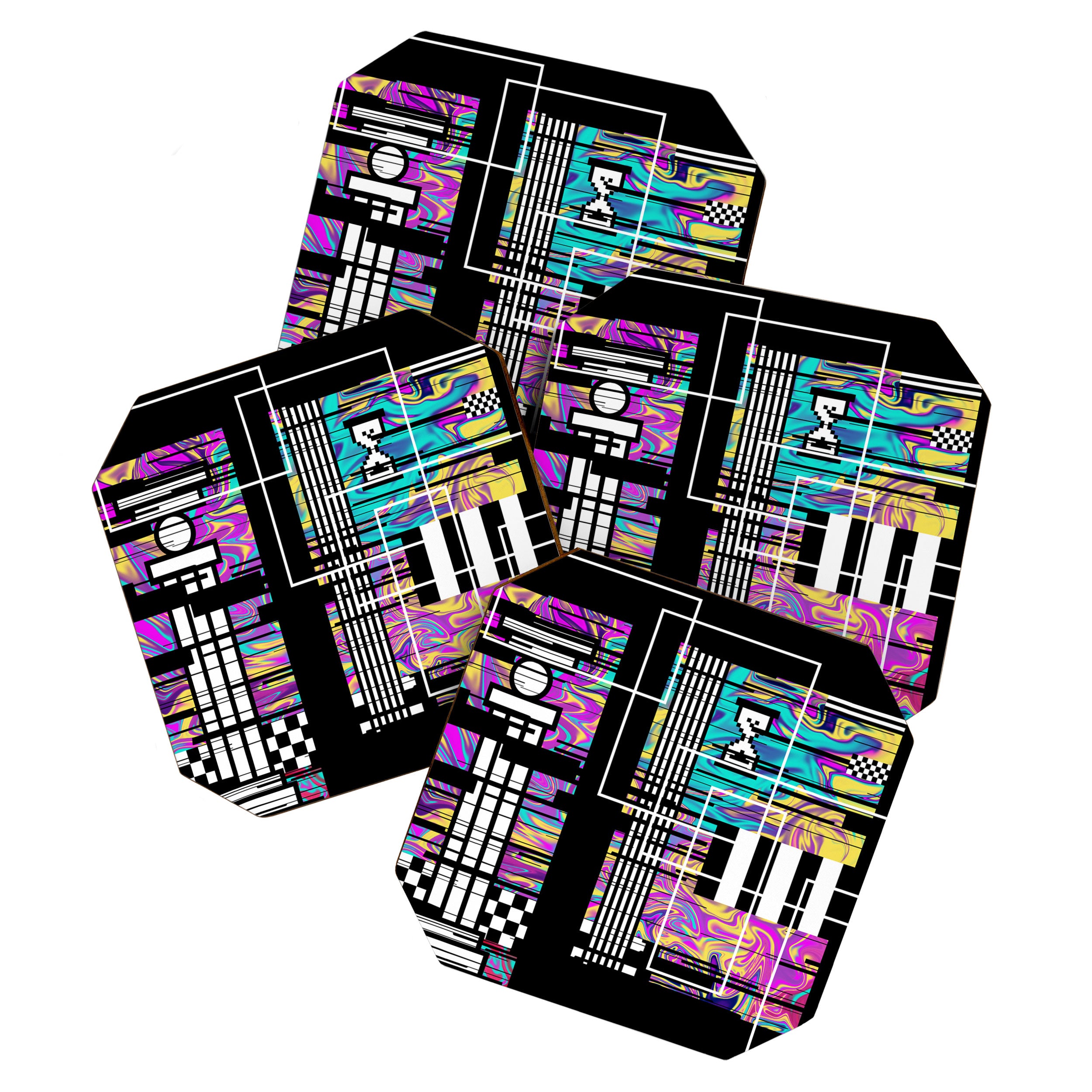 Vaporwave glitch 2 - 80s / 90s Retro Coaster Gallery Image 1