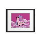 Vaporwave sky 5 / Pink Sky / 80s / 90s / aesthetic Framed Art Print Gallery Image 5