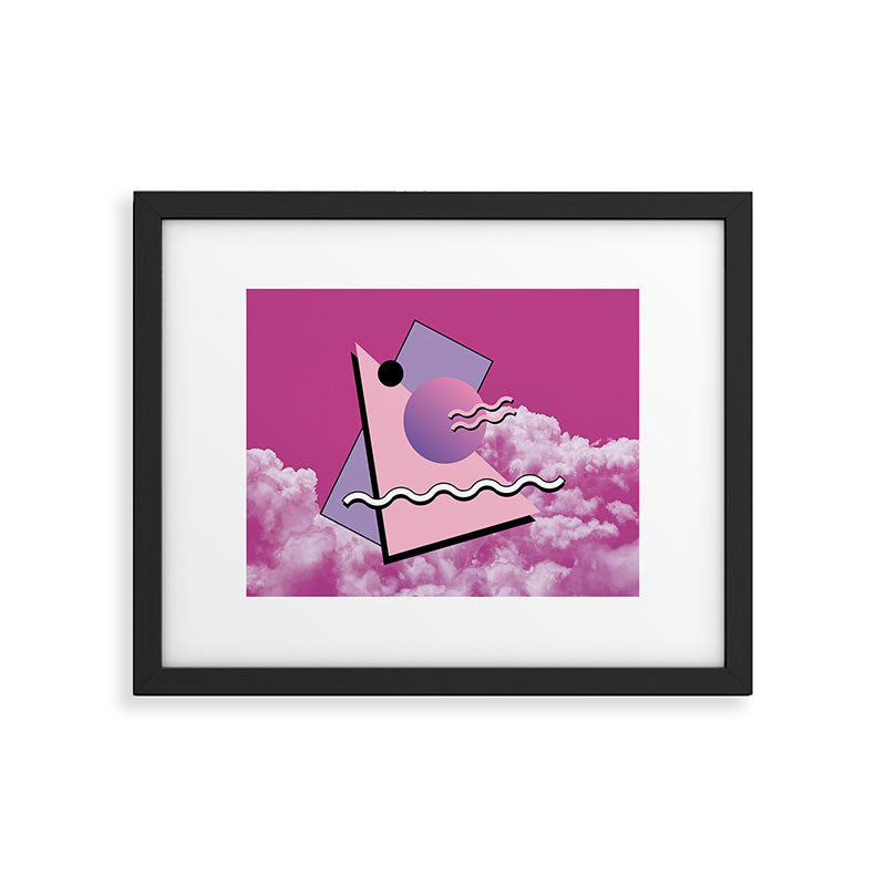 Vaporwave sky 5 / Pink Sky / 80s / 90s / aesthetic Framed Art Print Gallery Image 5