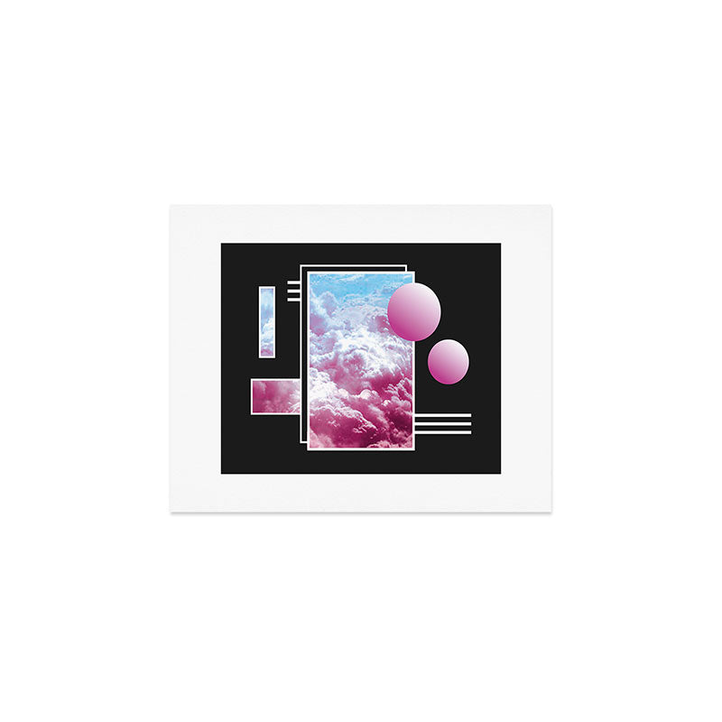 Vaporwave sky / Shapes / 80s / 90s / aesthetic Art Print Gallery Image 1