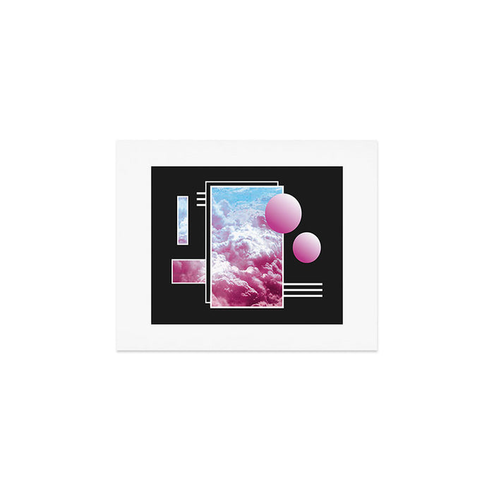 Vaporwave sky / Shapes / 80s / 90s / aesthetic Art Print Gallery Image 1