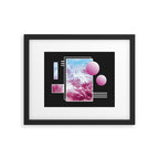 Vaporwave sky / Shapes / 80s / 90s / aesthetic Framed Art Print Gallery Image 5