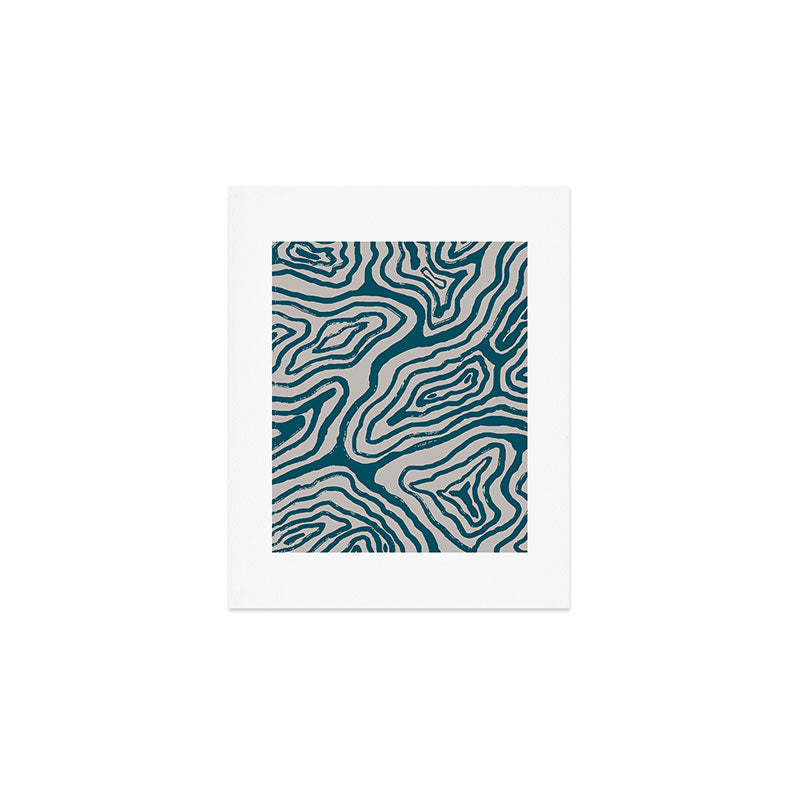Aquamarine Brush Rivers Art Print Gallery Image 1