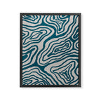 Aquamarine Brush Rivers Framed Canvas Print Gallery Image 8