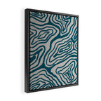 Aquamarine Brush Rivers Framed Canvas Print Gallery Image 2