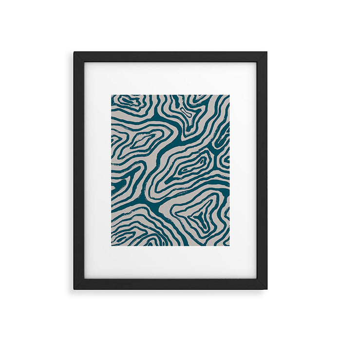 Aquamarine Brush Rivers Framed Art Print Gallery Image 1