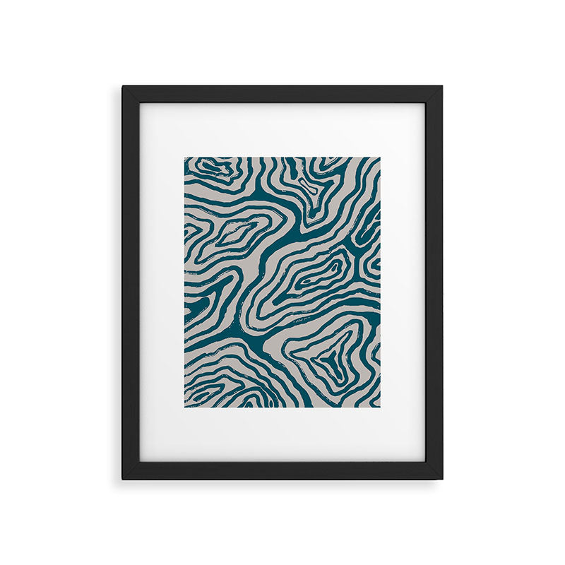 Aquamarine Brush Rivers Framed Art Print Gallery Image 6