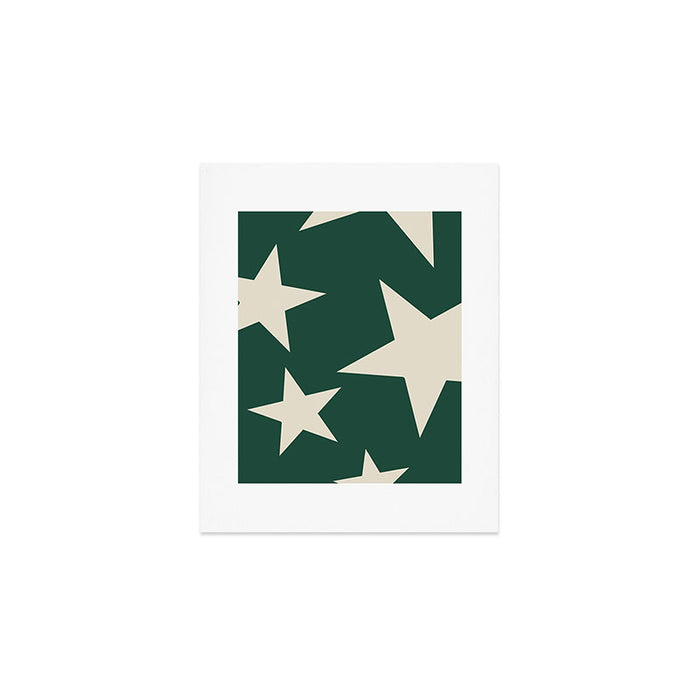 Big Ol Stars Old Money Green Art Print Gallery Image 1