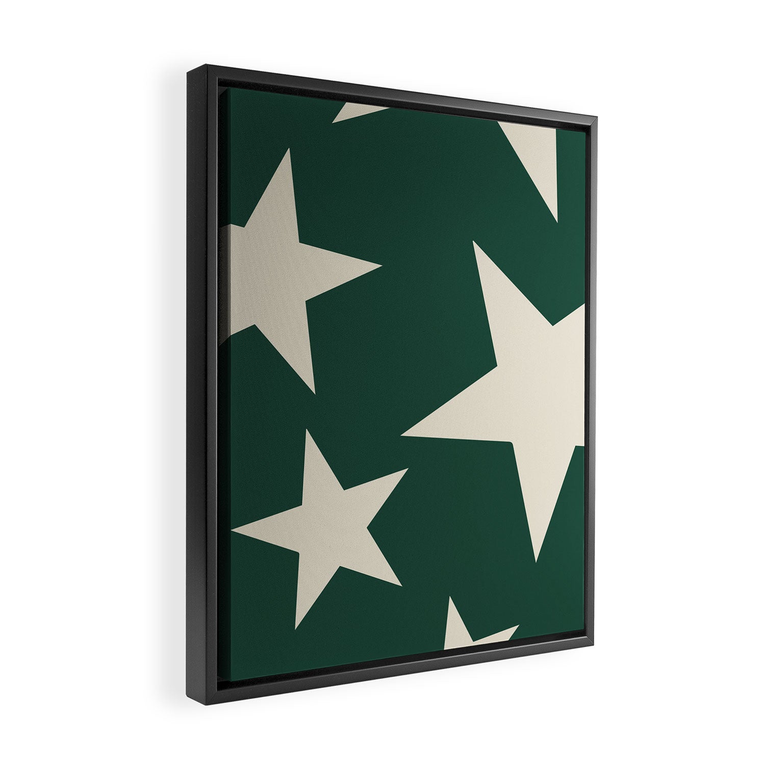 Big Ol Stars Old Money Green Framed Canvas Print Gallery Image 2