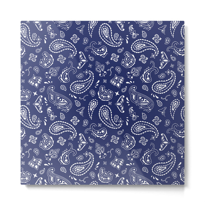Blue Bandana Metal Print Gallery Image 1