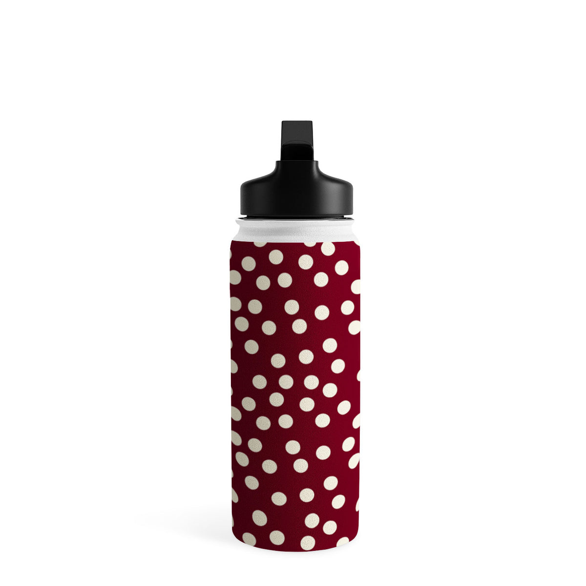 Bordeaux Scatter Dots Water Bottle Gallery Image 2