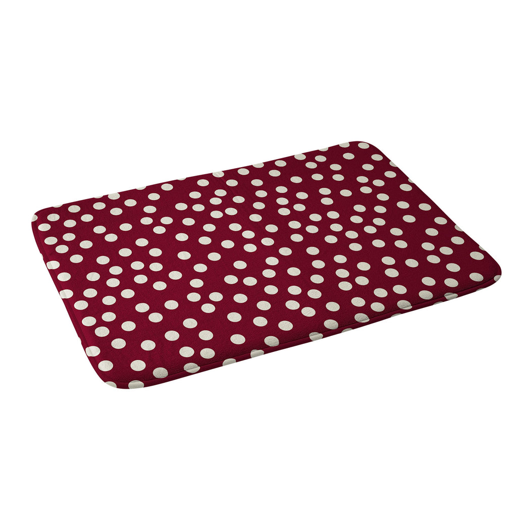 Bordeaux Scatter Dots Bath Mat Gallery Image 2