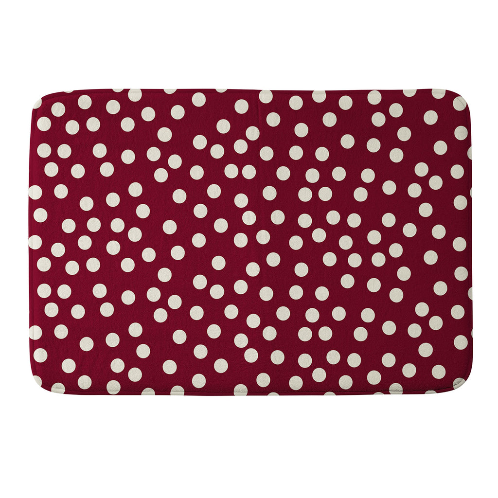 Bordeaux Scatter Dots Bath Mat Gallery Image 2